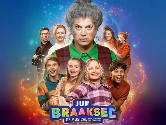 Promobeeld Juf Braaksel De Musical liggend fotograaf Willem van Walderveen